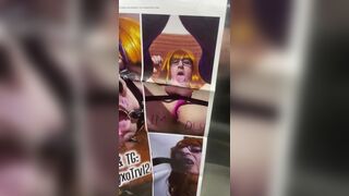 display in the public bathroom in the highway rest area