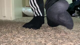 Sweaty Purple Latex Toe socks