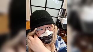 Asian sissy CD rubs inexperienceder sis's dirty panty on cock - 1 image