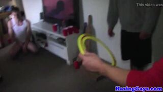 Horny straight teen gets her tight ass drilled hard by two dicks