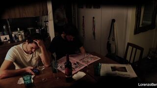 Kinky young couple Leandro Bellmer & Lorenzo Bernini get wild with grandpa's big cock in front of him