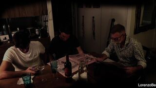 Kinky young couple Leandro Bellmer & Lorenzo Bernini get wild with grandpa's big cock in front of him