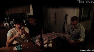 Kinky young couple Leandro Bellmer & Lorenzo Bernini get wild with grandpa's big cock in front of him