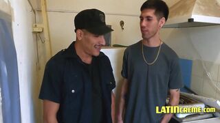 Dani and Alex share a hard cock in a hot Spanish orgy