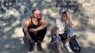 Kit Belove & Falcon Al bang in public after catching a lucky guy on an app