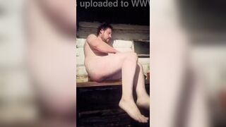 Russian chubby dude spreads legs for intense anal pounding - 13 image