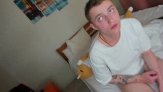 Watch Alex Cute & Evgeny Twink take turns milking a tight prostate in close-up action