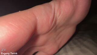 Watch Evgeny Twink's skinny body take on uncut monster dicks in a homemade video