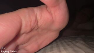 Watch Evgeny Twink's skinny body take on uncut monster dicks in a homemade video