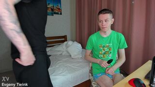 Watch skinny teen Evgeny Twink tease and denial with her tight pussy