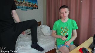 Watch skinny teen Evgeny Twink tease and denial with her tight pussy