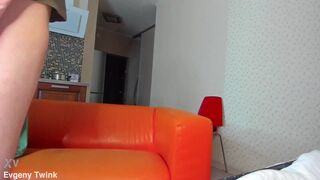 Watch Evgeny Twink and Alex Cute's slim bodies pulsate with pleasure as they take a rough uncut dick up close