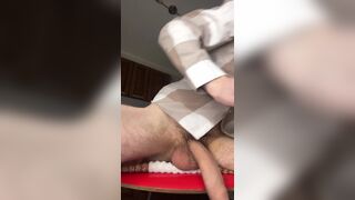 Watch Evgeny Twink's skinny body take on a massive white dick & get a messy finish - 1 image