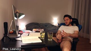 Leandro Bellmer's Muscular Body Takes a Hard Pounding & a Golden Shower in a Glass - 10 image