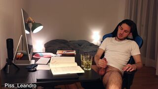 Leandro Bellmer's Muscular Body Takes a Hard Pounding & a Golden Shower in a Glass - 7 image