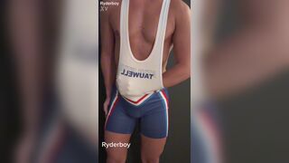 Ryderboy gets caught jerking off in the locker room, gets his tight ass drilled by a big cock