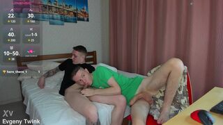 Alex Cute & Evgeny Twink get naughty in a steamy solo session with a cum explosion