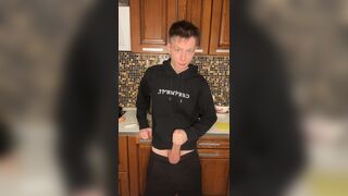 Watch Evgeny Twink moan in pleasure as his massive cock explodes in office