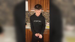 Watch Evgeny Twink moan in pleasure as his massive cock explodes in office