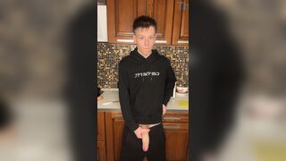 Watch Evgeny Twink moan in pleasure as his massive cock explodes in office