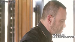 Apolo Adrii gags on a big cock while kissing and twerking with Hughes Dupre