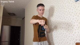 Evgeny Twink and her horny friend share a hot load in Home Alone Volume Max Stroking