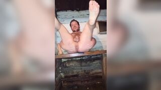 Russian amateur's ass destroyed by huge dildo & prostate issues