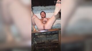 Russian amateur's ass destroyed by huge dildo & prostate issues