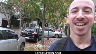 Watch this hot Latino take it like a champ in bareback POV doggystyle action