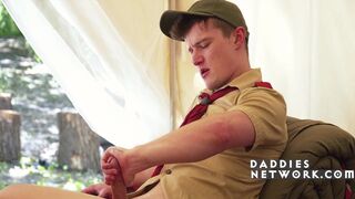 Jordan Starr and Grant Ducati caught jerking off to young stud's rimming and wild outdoor fun