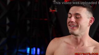 Ryder Owens can't resist Carter Collins' massive rod at glory hole and ends up gagging on his rimming and blowjob skills - 8 image