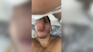 Luccas Sans & Caio Vilar encouragement each other in a wild bareback threesome with a skinny teen