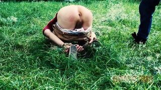 James Oakleigh & his buddy dominate tattooed dude with a wild threesome in the great outdoors