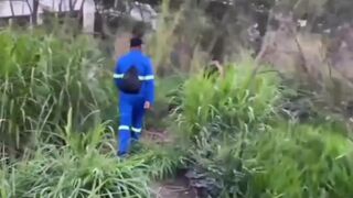 Luccas Melo and The Hunter's wild bareback anal action on the wall!