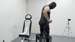 Mrspeedy's Anal Adventure: Watch him stretch his tight ass with a huge dildo machine, plug, and cum in sexy leggings