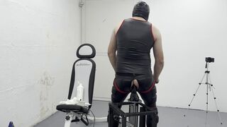 Mrspeedy's Anal Adventure: Watch him stretch his tight ass with a huge dildo machine, plug, and cum in sexy leggings
