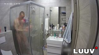 Abbadon's steamy solo shower turns into a wild exhibitionist fuckfest on camera - 11 image