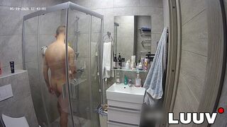 Abbadon's steamy solo shower turns into a wild exhibitionist fuckfest on camera - 3 image