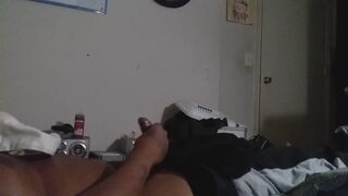 Chubby Menace rubs his oily hands on himself while massaging his chubby body