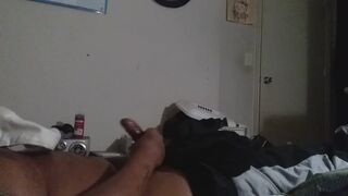 Chubby Menace rubs his oily hands on himself while massaging his chubby body