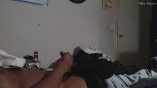 Chubby Menace rubs his oily hands on himself while massaging his chubby body