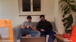 Watch Lorenzo Bernini & Elio Botticelli's first time with a straight dude's monster cock - bisexual boy on boy action!