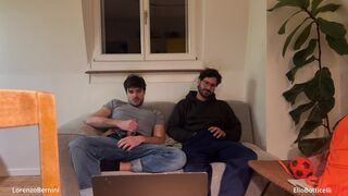 Watch Lorenzo Bernini & Elio Botticelli's first time with a straight dude's monster cock - bisexual boy on boy action!