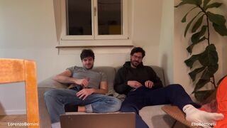 Watch Lorenzo Bernini & Elio Botticelli's first time with a straight dude's monster cock - bisexual boy on boy action!