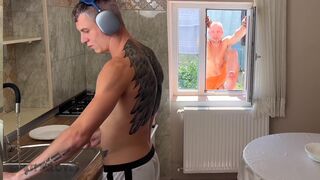Falcon Al and Kit Belove take a hard anal pounding from a stranger in the window