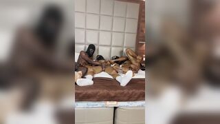 Watch BaddestAss & Chief_daddyy's first time in a homemade bisexual threesome - watch them take on each other's massive