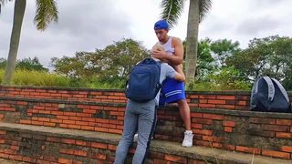 Perseu Teu Semi Deus goes wild with raw ass-to-mouth action in ruins of the trail