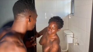 Curvy Nastybitch230 oiled up for a steamy shower with BBC from Cock Origin