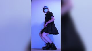 Xv77751 dominates her crossdresser with her high heels & fishnet stockings in barefoot fetish action