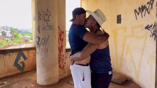 Manuel Keny & Uleison explore abandoned building with their massive cocks in public with a hot amateur twist